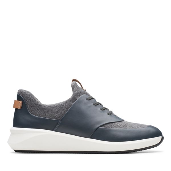 Clarks Womens Un Rio Lace Trainers Dark Grey | CA-8761045